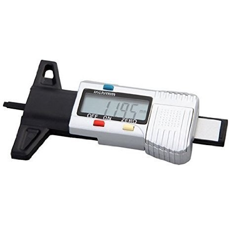 Buwico Digital-Schieber Vernier mit LCD-Digitalanzeige Reifenprofiltiefenmesser Tester 0-25.4mm Metric / inch